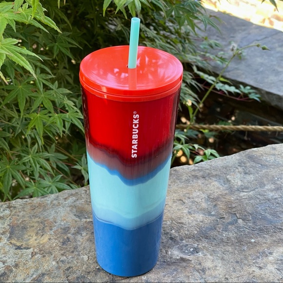 NWT Starbucks Summer Gradient Red/Blue- 24oz - Picture 4 of 5
